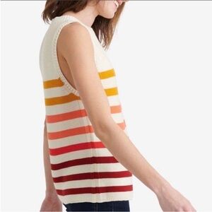 Lucky Brand 100% cotton red ombré sweater vest